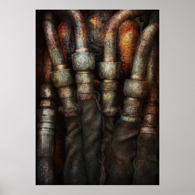 Póster Steampunk - Tuberías (Frente)