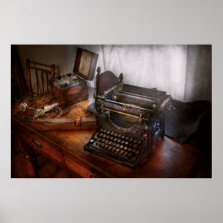 Póster Steampunk - Typewriter - El mensajero secreto