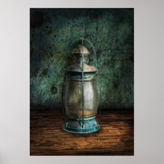 Póster Steampunk - Una vieja linterna