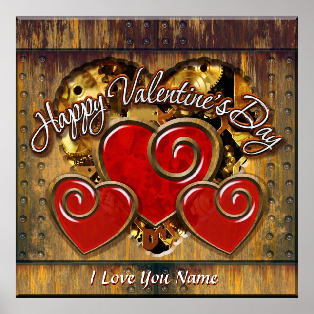 Póster Steampunk Valentine 3 Poster (Frente)