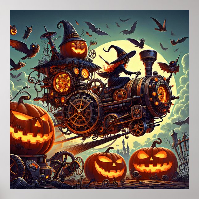 Póster Steampunk Witch Art Poster (Frente)