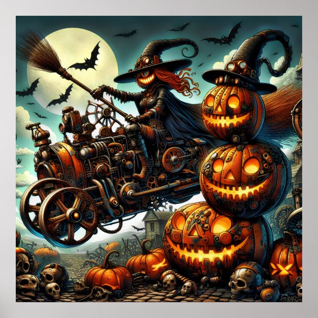 Póster Steampunk Witch Art Poster (Frente)