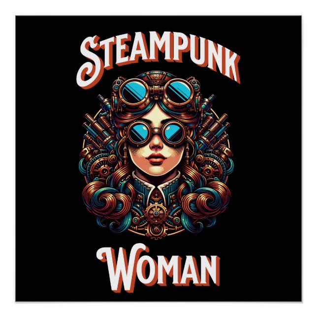 Póster Steampunk Woman (Anverso)
