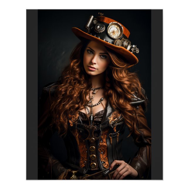Póster Steampunk Woman (Anverso)