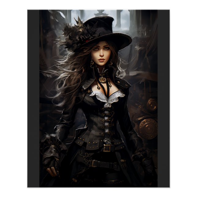 Póster Steampunk Woman (Anverso)