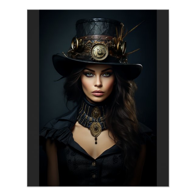 Póster Steampunk Woman (Anverso)