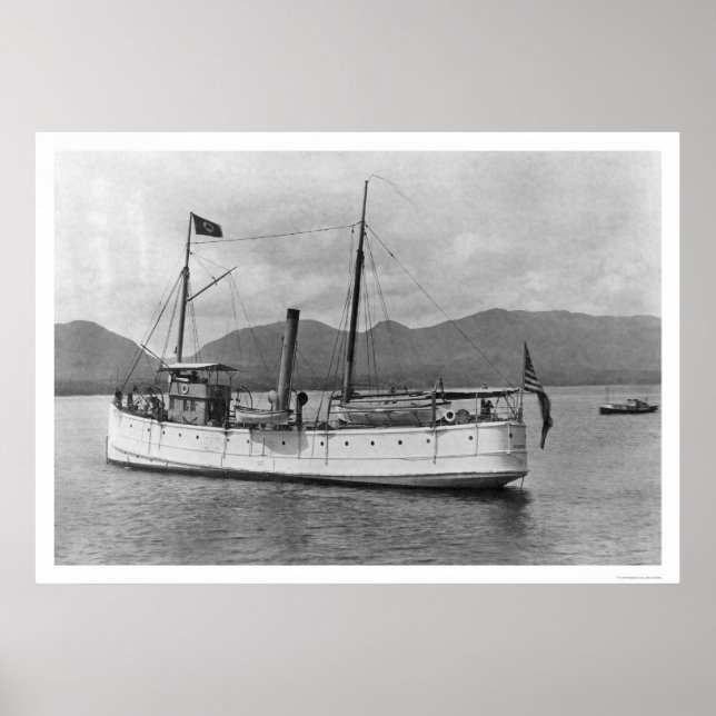 Póster Steamship McArthur Alaska 1918 (Frente)