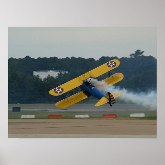 Póster Stearman de 1943 PT-17. (Frente)