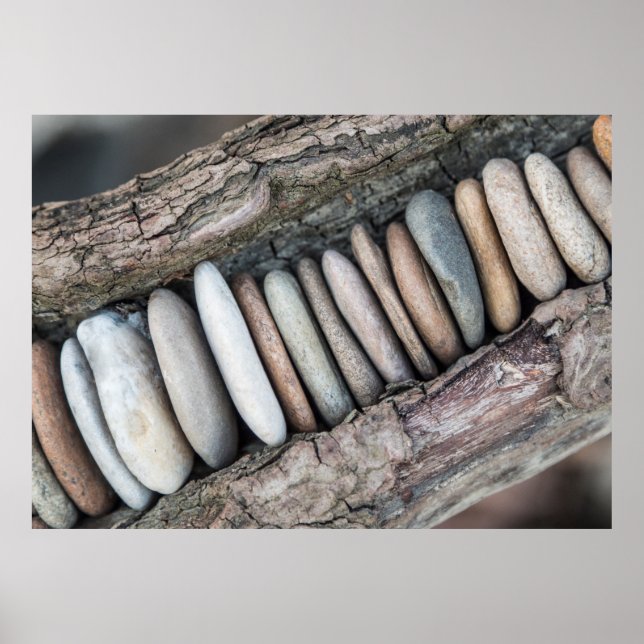 Póster Stein und Holz (diagonal) (Frente)