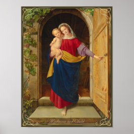 Póster Steinbrück Madonna en la puerta del taller 1833