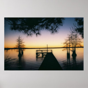 Póster Steinhagen Reservoir Sunset