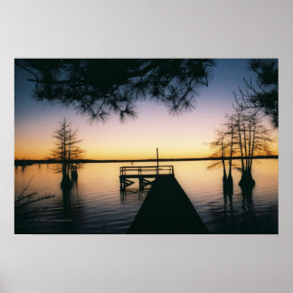 Póster Steinhagen Reservoir Sunset