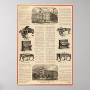 Póster Steinway e hijos, fabricantes de piano