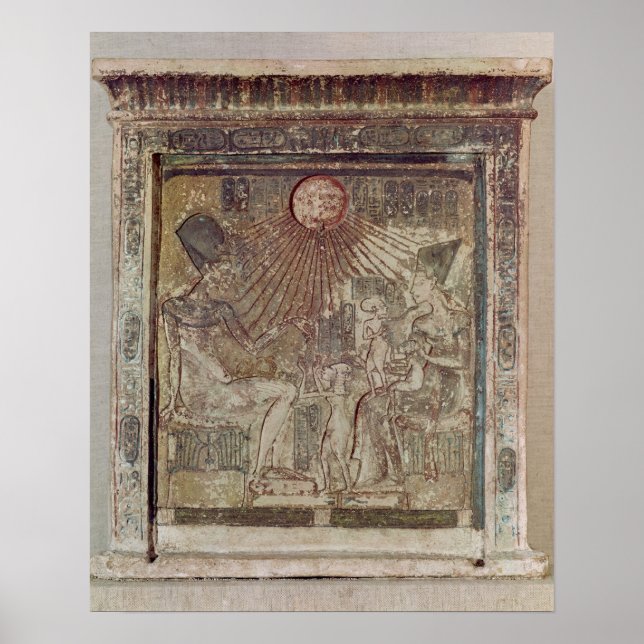 Póster Stela que representa a Aten dando vida y (Frente)