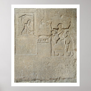 Póster Stele of the necklaces, Hormin receiving the gold