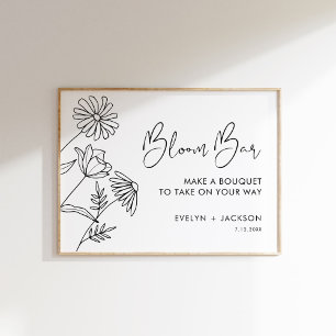 Póster STELLA Bloom Bar, Flower Bar, DIY Bouquet Poster