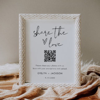 Póster STELLA Comparte la foto del Boda de amor Código QR