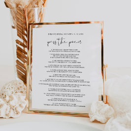 Póster STELLA Dirección el Rótulo Baby Shower sobre sobre