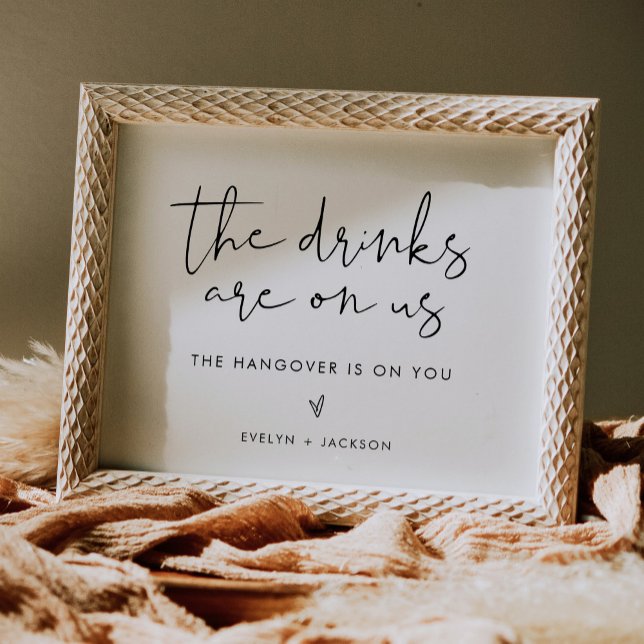 Póster STELLA Funny Open Bar Rótulo, Bebidas En Nosotros (Subido por el creador)