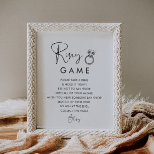 Póster STELLA Ring Game Bridal Shower Rótulo