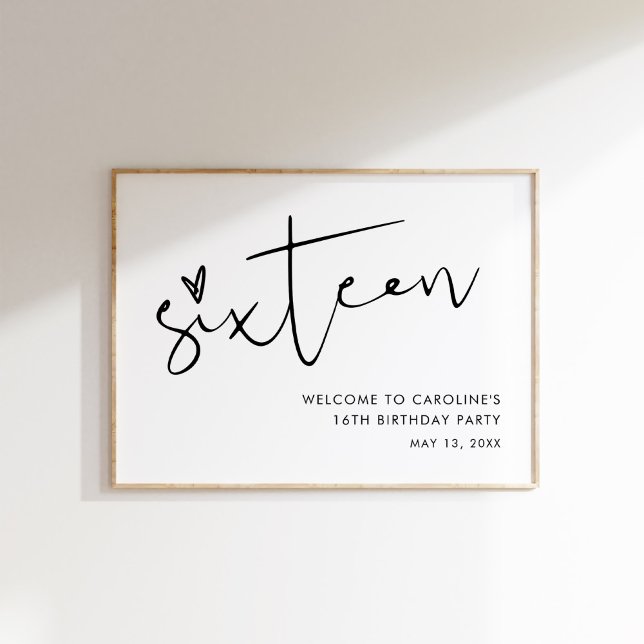 Póster STELLA Sweet 16 Birthday Welcome Sign Poster (Subido por el creador)