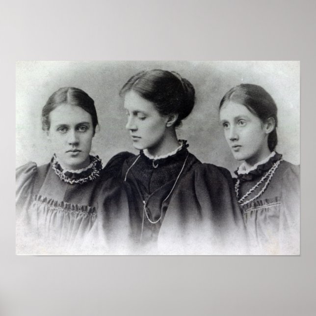 Póster Stella, Vanessa y Virginia Stephen, c.1896 (Frente)