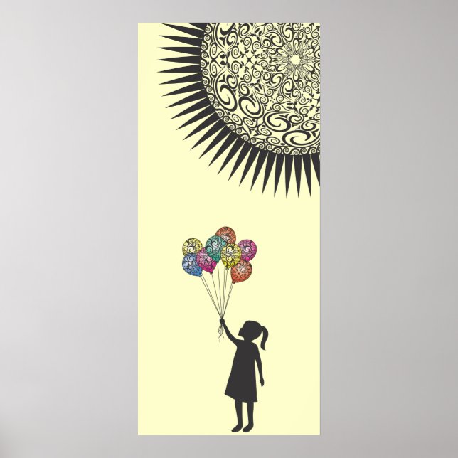 Póster StellaRoot Soñando globos Chicas bajo el sol (Frente)