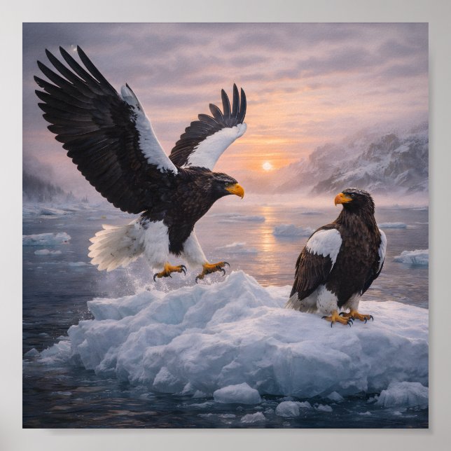 Póster Steller’s Sea Eagle (Haliaeetus pelagicus) – (Frente)