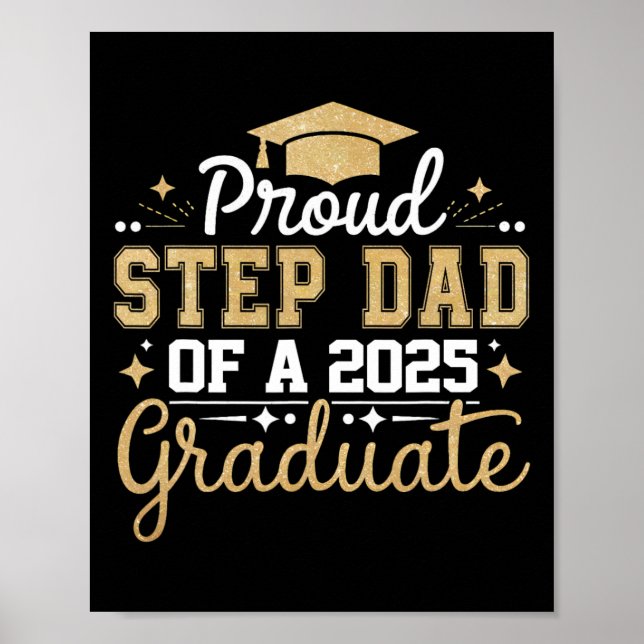 Póster Step Dad Senior 2025 Proud Step Dad Of A Cl Of 202 (Frente)
