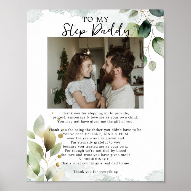 Póster Stepdad Gift de Step Daughter (Frente)