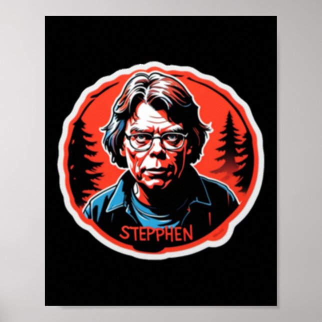 Póster Stephen King Pegatina (Frente)