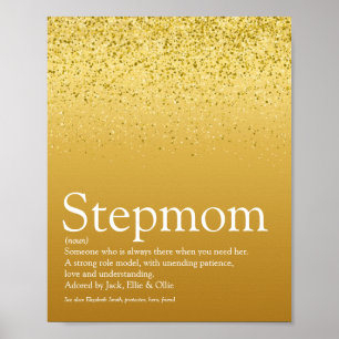 Póster Stepmom, Purpurina de oro de definición de madrast