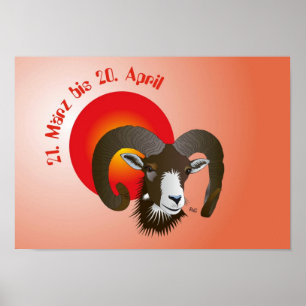 Póster Sternzeichen - Poster de widder
