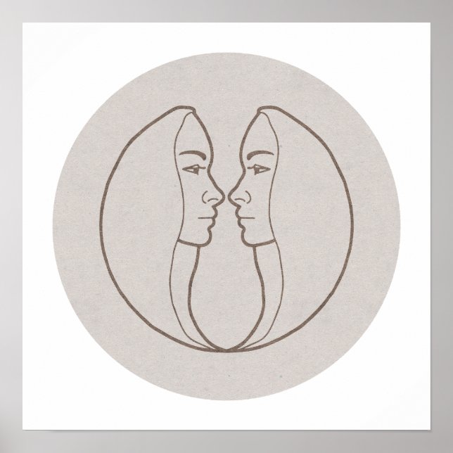 Póster Sternzeichen Zwilling -  (Frente)