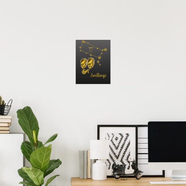 Póster Sternzeichen Zwillinge -  (Oficina en casa)