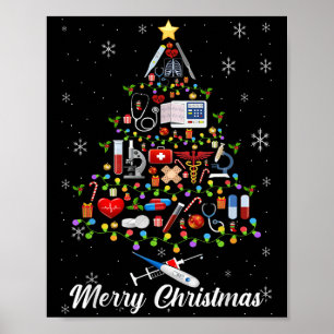 Póster Stethoscope Enfermería de enfermería de árbol de N