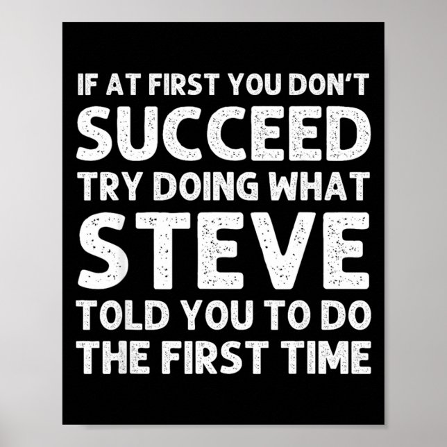 Póster Steve Gift Name D Birthday Funny Christ  (Frente)