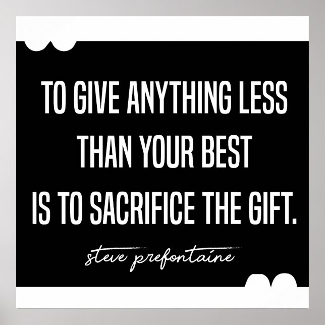 Póster Steve Prefontaine Running Citas (Frente)