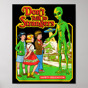 Póster Steven Rhodes No Hables Con Extraños Alien Retro