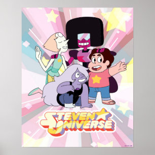 Póster Steven Universe   Crystal Gem Group Huddle