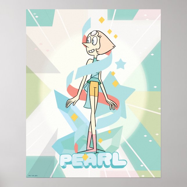 Póster Steven Universe | Gráfico de caracteres de perla (Frente)