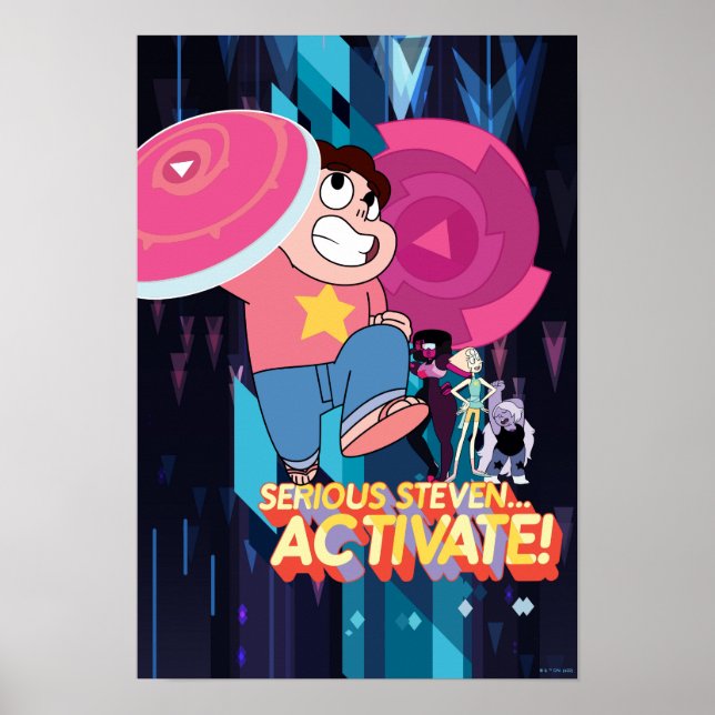 Póster Steven Universe | Steven serio... ¡Activa! (Frente)