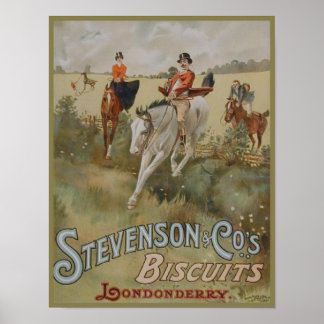 Póster Stevenson Cos. Biscuits Londonderry Ad