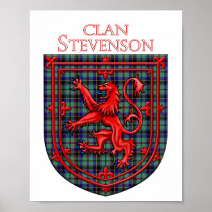 Póster Stevenson Tartan Scottish Plaid Lion Rampant