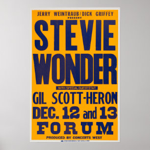 Póster Stevie Wonder / Gil Scott Heron