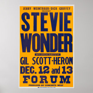 Póster Stevie Wonder / Gil Scott Heron