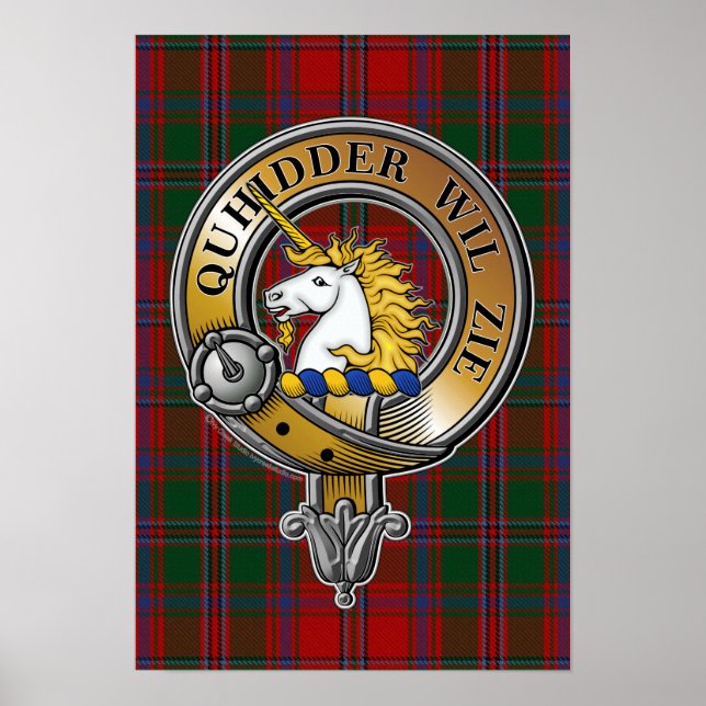 Póster Stewart Appin Tartan & Badge (Frente)