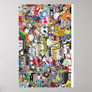Póster Sticker Bomb