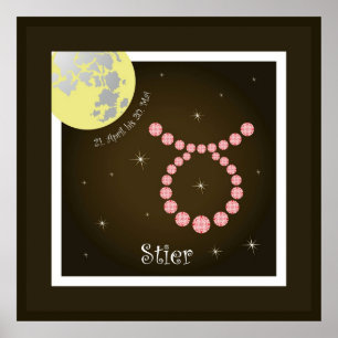 Póster Stier 21. Abril bis 20. Mai Poster