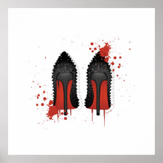 Póster Stilettos spatters y drips